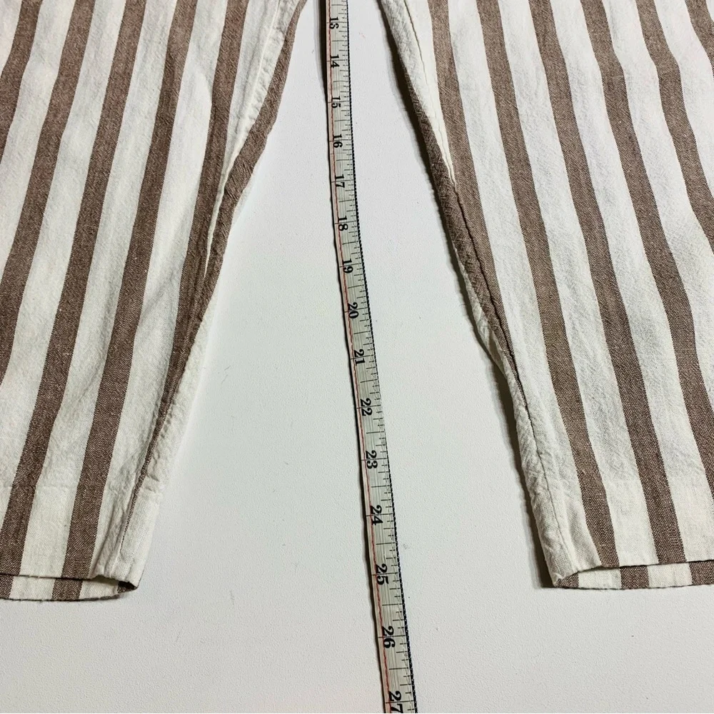Antropology linen blend high waist striped pants - Picture 11 of 12